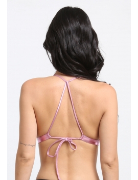 Bikini triangulo lila brillante espalda
