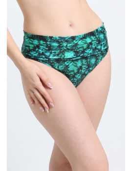 Bikini calzón pin up doble uso estampado verde costado