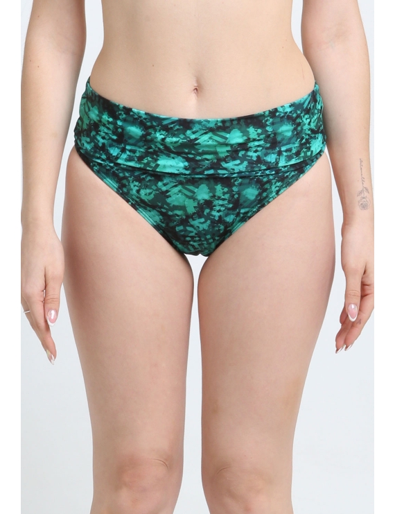 Bikini calzón pin up doble uso estampado verde