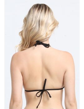 Bikini triangulo argolla negro espalda